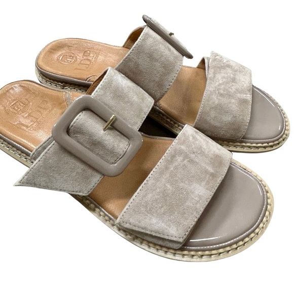 LDP Dalbir Suede Buckle Strap Sandals | Size 8.5M - Picture 6 of 10